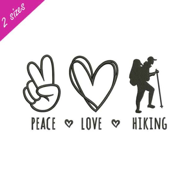 Peace Love Hiking – RG Embroidery Designs