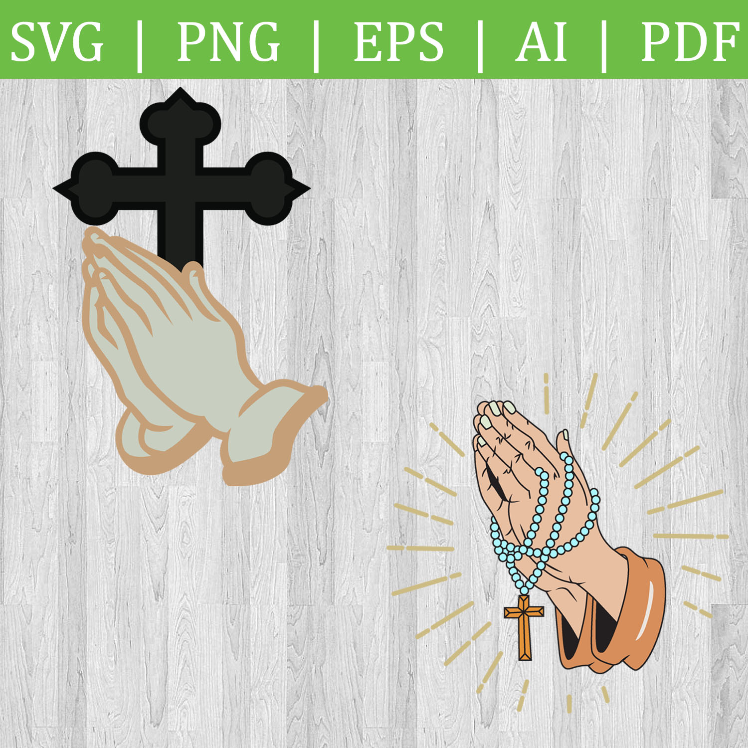 Hand Cross & Praying Hands – RG Embroidery Designs