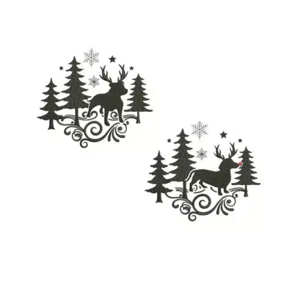 Dachshund &Staffordshire Bull Terrier In Wonderland