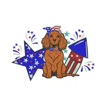 Dachshund Long Hair July 4th