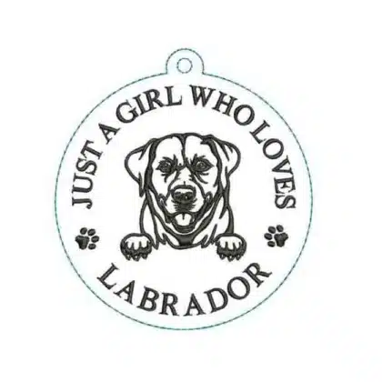 Labrador Lover Ornament - Digital Embroidery Design