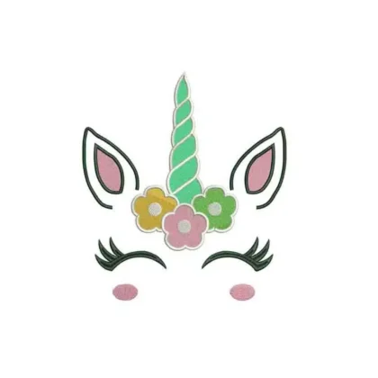 Cute Unicorn Face Machine Embroidery Design | Birthday Embroidery Designs